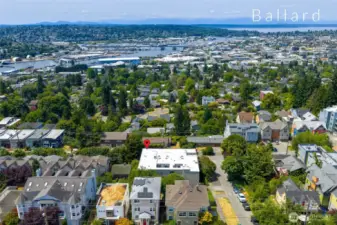 The canal and Ballard are just down the hill to the West.