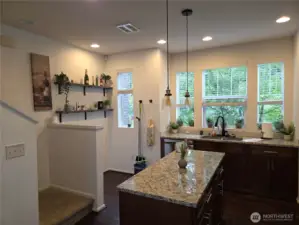 Lovely, Charming bright Kitchen, with picturesque Foliage Street Views.
