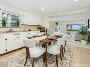 Kitchen to Table Dining Room - This dining table can be converted to a Kitchen Island and make the kitchen more efficient
