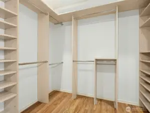 11x8 Walk-in Closet between the Main Bedroom and Main Bathroom