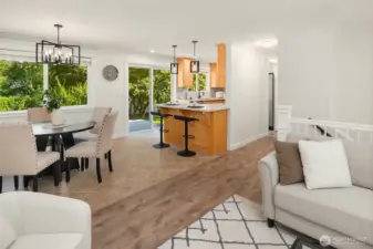 Light and Bright Living/Dining Space