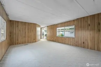 Generous living area offering flexibility for furniture placement.