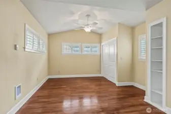 Large primary bedroom on main level.