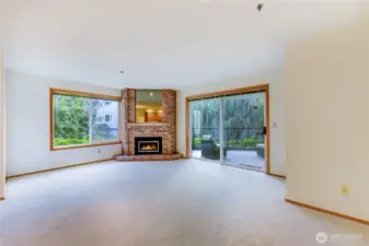 Living Room with gas fireplace for cozy evenings by the fire