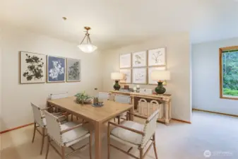 Dining room - virtually staged