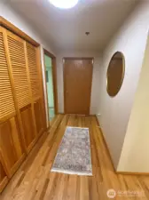 Generous Foyer entry with coat closet