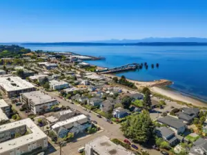 Aerial views of downtown Edmonds