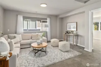 Spacious loft/ flex area on upper level