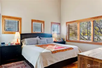 The house has two well-appointed bedrooms, each with their own bath.