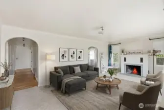 Virtually Staged Living Room