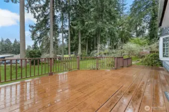 Deck off the main level living room