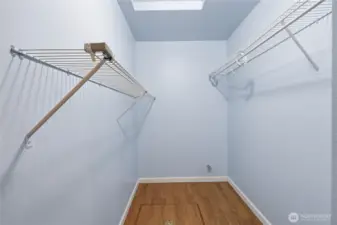 Walk in closet/storage off the primary bedroom