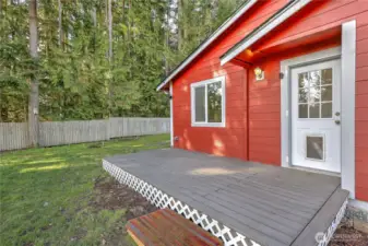 Back deck off of the living room area