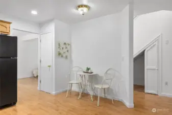 Breakfast nook and pantry.