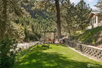 Bottom/back yard. Yard is fully fenced.