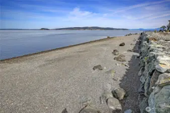 Sand/Pebble Beach and New Bulkhead w/ Steps~