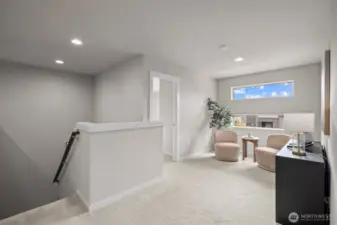 Upstairs nook perfect for a study loft or play area