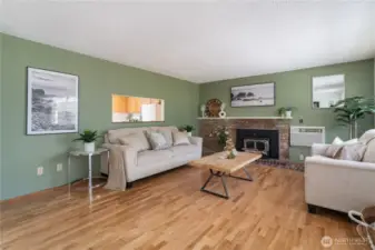 Fireplace offered in living room