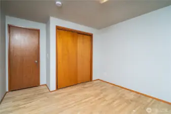 Bedroom 3 with closet view