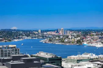 You have a front row seat to fireworks on New Year's Eve at the Space Needle, and the Fourth of July fireworks that are lit off a barge here on Lake Union!