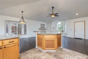 Open concept floor plan allows you to stay connected while preparing meals
