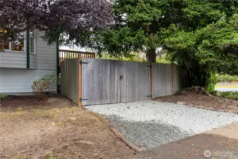 Side gate to the back yard