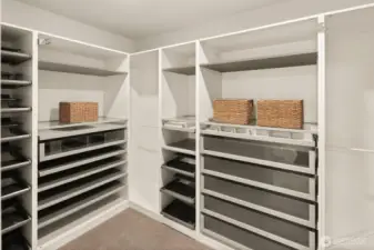Large primary walk-in closet