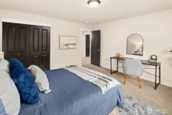 Top floor, full hall bath
