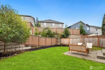 Private, fully fenced backyard. Garden Space