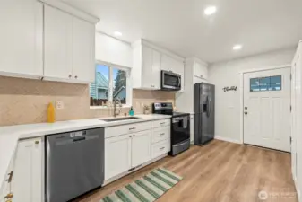 View to back porch door.