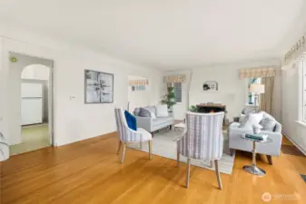 Living room opens up to the dining room or enter into the kitchen.