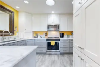 Kitchen with granite countertops
