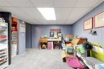 Basement family room.