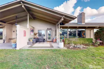 Covered patio with access from Dining area.