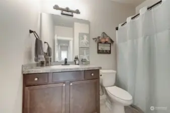 Main Bathroom is in a perfect location and, surprise, stunning!
