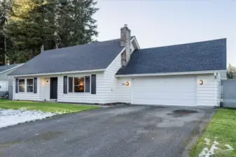 Modern look with a 2-car attached garage