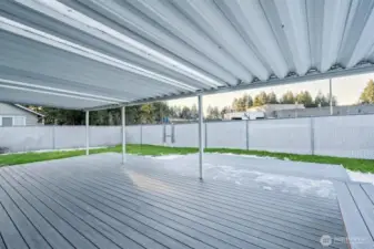 Massive, covered deck