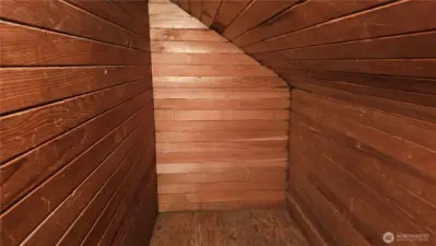 Cedar lined closet