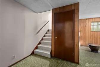 Front stairs down to family room.