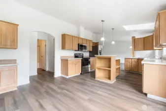 Hallway to 2 bedrooms and full bath.