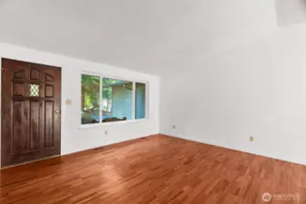 Entry leads right into living room