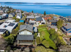 There are great views of Puget Sound from two levels! The house is located on a prime 12,000 sq. ft. double lot. There is also alley access to the garage.