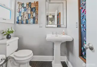 This is a half bath located conveniently on the main floor.