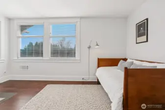 This is the third bedroom also located on the upper level.  Plenty of natural light and handsome flooring!