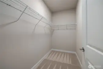 There is a large walk in closet off the primary bedroom.
