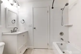 Bathroom with new vanity & countertops