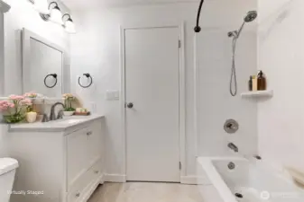 Bathroom with new vanity & countertops