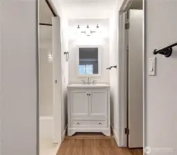 Primary vanity & walk-n closet on the right