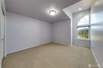 Newly carpeted second bedroom.