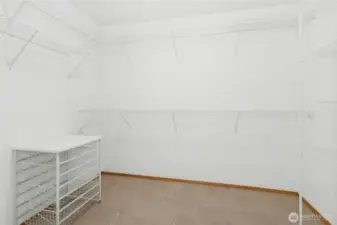 Large walk-in closet.